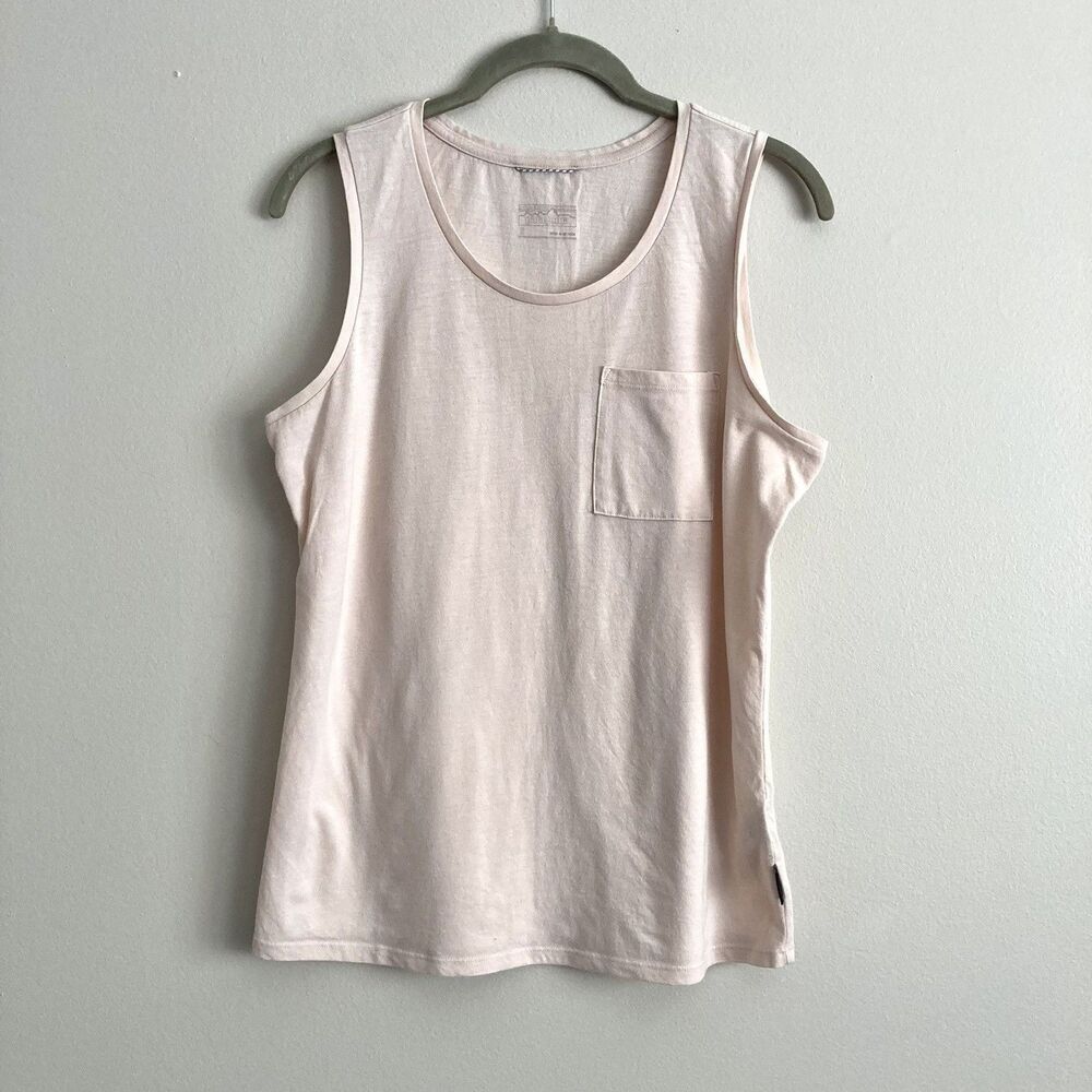 Patagonia Womens Mainstay Organic Cotton Blend Pink Tank Top Size Small